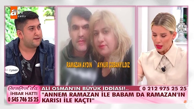 Durum şu şekilde: Ali Osman'ın annesi Aynur, sosyal medyada tanıştığı Ramazan'a, Ali Osman'ın babası Harun da bir süre sonra annesinin kaçtığı Ramazan'ın resmi nikahlı eşi Nurcan'a kaçmış.