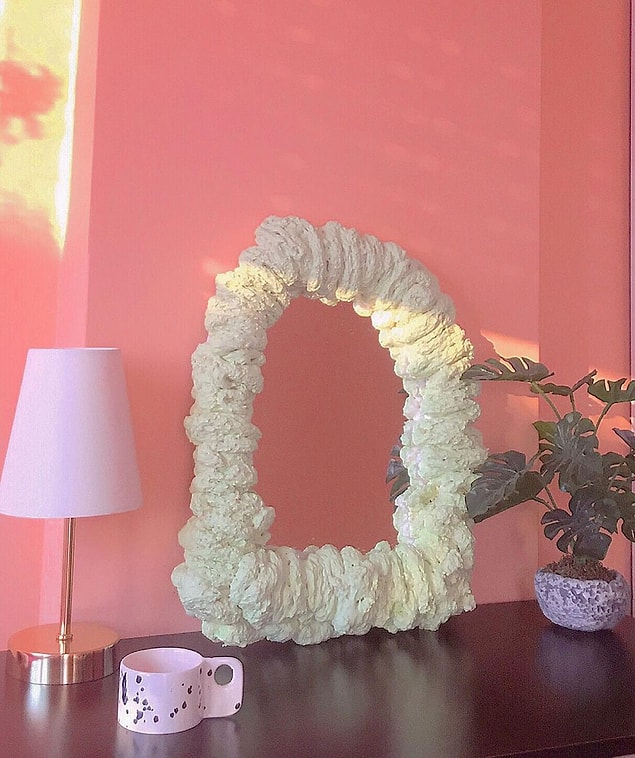 16. Pinterest'in popüleri bulut ayna! 💕 Yapması oldukça kolay, değişimi ise resmen olay...