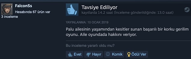 3. Aile korku oyunun hakkını veriyor.