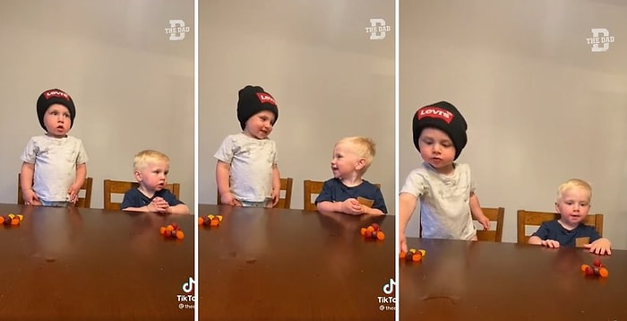 'Biz Dönene Kadar Şekerleri Yemeyin' Uyarısını Dinlemeyen Ufaklıkları İzlerken Keyfiniz Yerine Gelecek