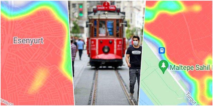 Adım Adım Kapanmaya... Haritanın Kızardığı İstanbul'da Koronavirüs Vaka Sayıları Artıyor