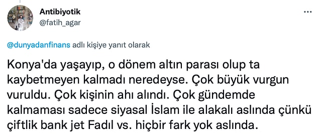 Ardından yapılan yorumlarla da o dönemde birçok kişinin dolandırıldığını öğrendik.