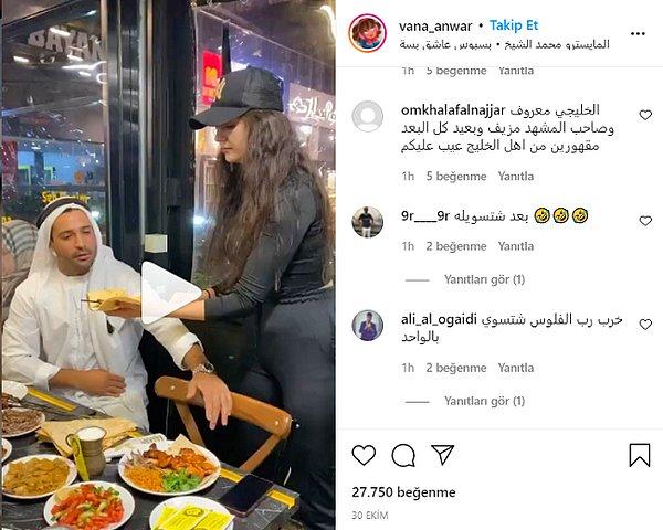 Şimdi ise Instagram'da paylaşılan bu videoyu konuşuyoruz. Yayınlanan videoda bir kadının, Arap müşteriye yemek yedirip ayran içirdiğini görüyoruz.