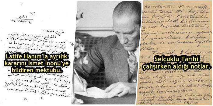 Atatürk'ün El Yazısıyla Kaleme Aldığı, Daha Önce Hiç Görmediğiniz Notlar ve Belgeler