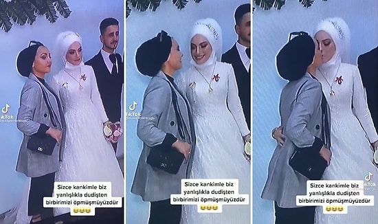 Evlenen 'Kankisini' Tebrik Etmek İsterken 'Dudişten' Öpen Kadının TikTok'ta Paylaştığı O Anlar