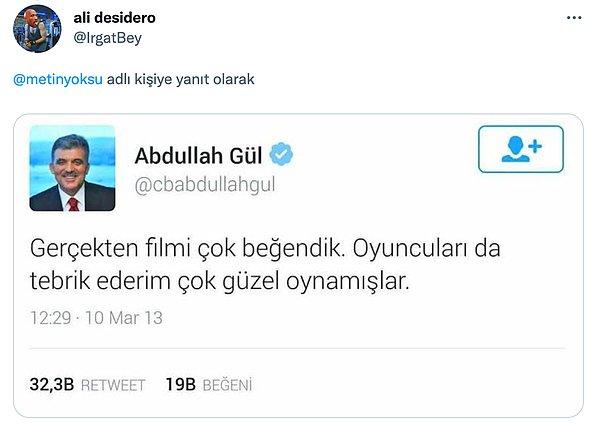 Abdullah Gül'ün meşhur paylaşımı da geldi.