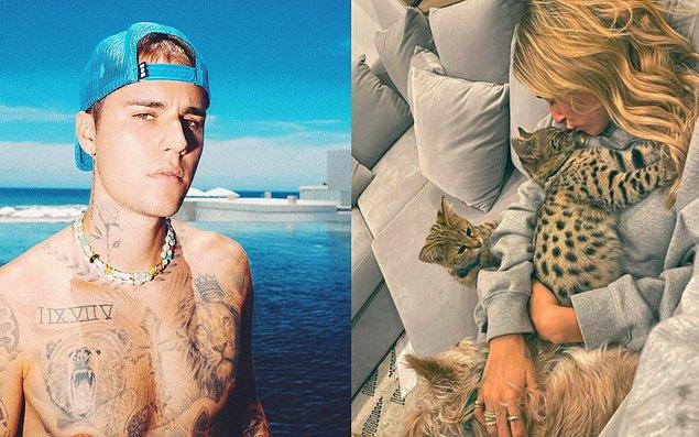 6. Justin Bieber iki kedisi Sushi ve Tuna için ayrı bir hesap açmıştı. Ancak kedilerin evden kaçmasının ardından ikisini de sahiplendirme kararı aldı.
