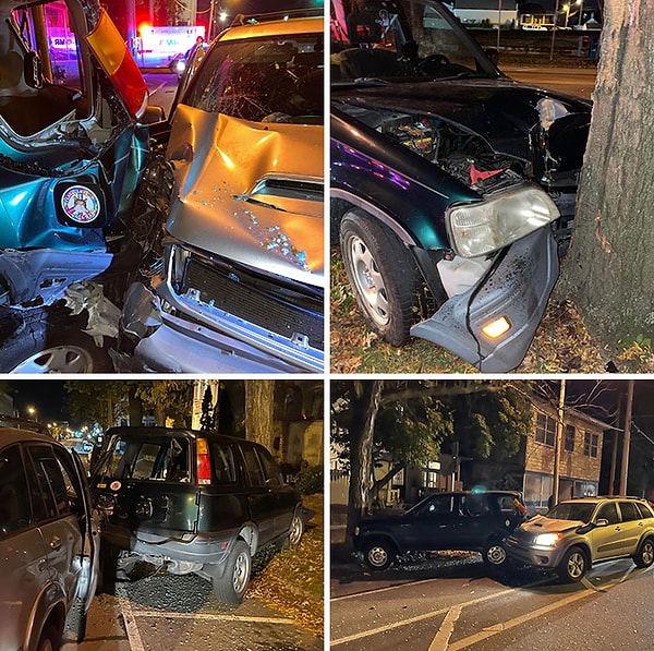 21. Проснулся прошлой ночью от огромного грохота и нашел свою единственную машину снаружи, полностью разрушенную другим водителем. Час ночи, никого больше на дороге, кроме него не было...