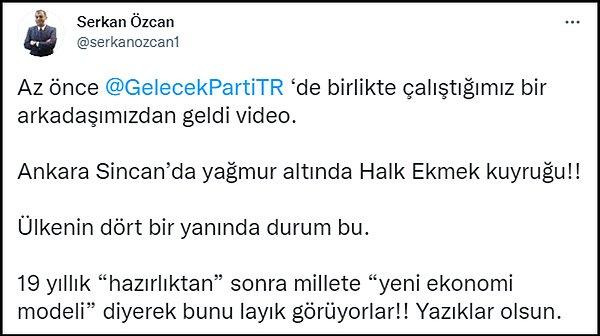 Görüntüleri Gelecek Partisi Sözcüsü Serkan Özcan Twitter'dan paylaştı. 👇