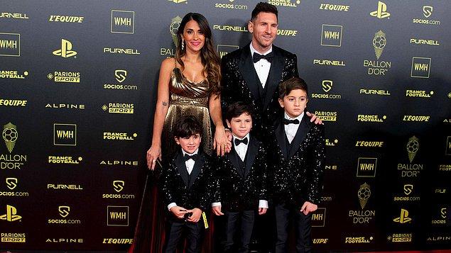 2. Lionel Messi, eşi Antonela ve çocukları