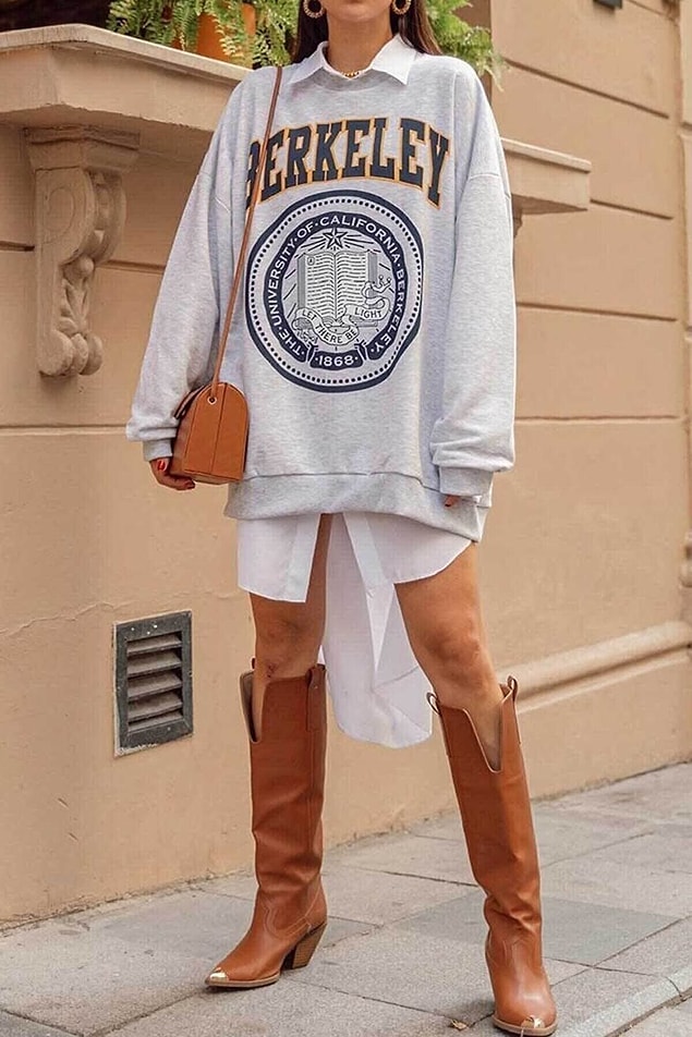 3. Oversize sweatshirtler 2021'de altın çağını yaşadı diyebiliriz.