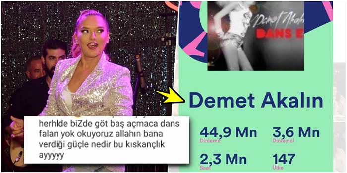 Spotify'da Ne Kadar Dinlendiğini Paylaşan Demet Akalın, Kendisini Eleştiren Kişiye Verdiği Cevapla Dumur Etti