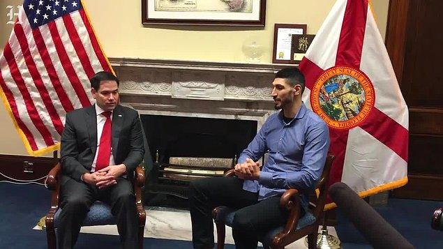Ayrıca, Kanter’in sizlere yukarıda bahsettiğimiz gibi Florida Senatörü Rubio ile de yakın bir ilişkisi var. Kanter, Capitol Binası'ndaki toplantıları için ‘İnsan Hakları, özgürlük ve demokrasi  için yanımızda olan Senatör Marco Rubio'ya çok teşekkürler’ demişti.