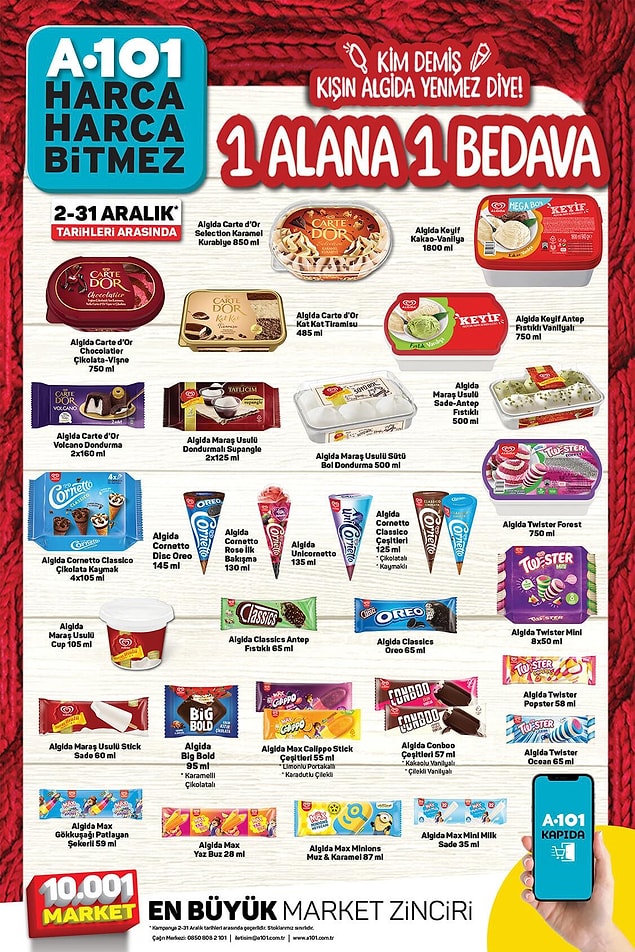 Dondurmalar;