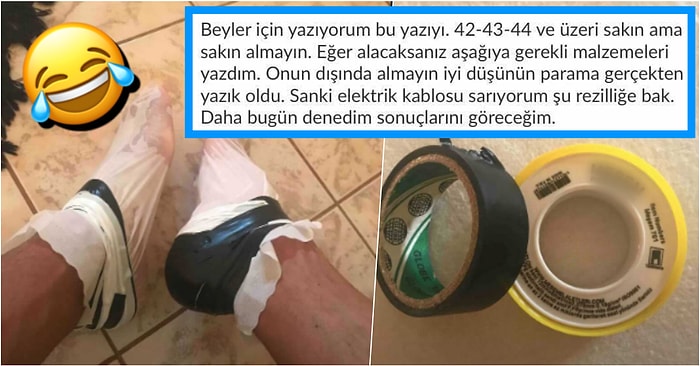 Fırıncı Küreği Gibi Ayakları Olduğu İçin Aldığı Maskeye Bir Türlü Sığamayan Adamın Bulduğu Trajikomik Yöntem