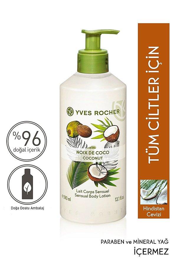 2. Yves Rocher vücut sütü hindistan cevizi kokusuyla büyülüyor.