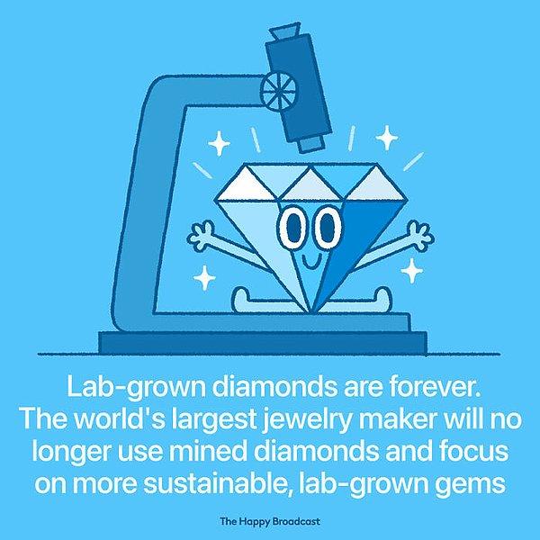19. "Dünyanın en ünlü mücevher markalarından biri, artık doğal elmaslar yerine laboratuvarlarda oluşturulan elmasları kullanacağını açıkladı."