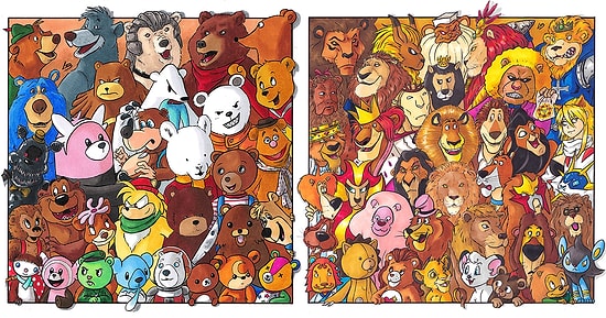 Художница отсортировала животных из мультфильмов по видам, и вот что из этого получилось