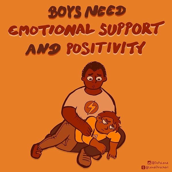 12. Mальчикам нужна эмоциональная поддержка и позитив