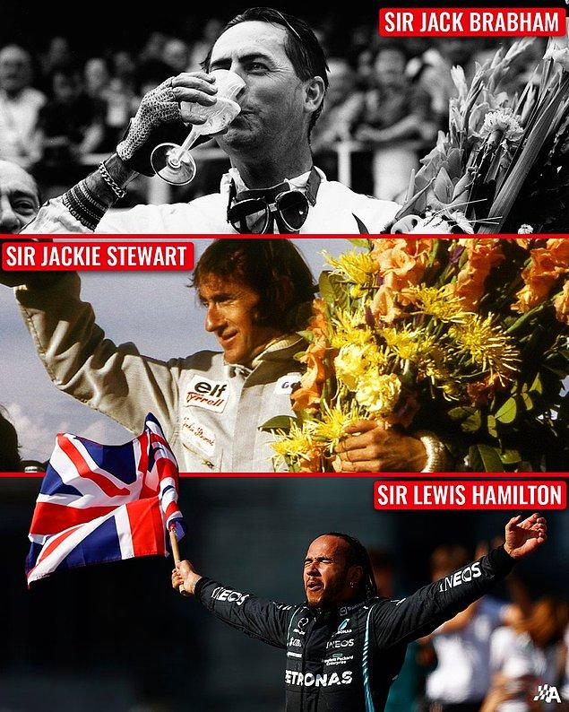 Hamilton’dan önce Sir Jack Brabham, Sir Stirling Moss ve Sir Jackie Stewart da Formula 1’de mücadele ettikleri dönemde şövalyelik unvanıyla ödüllendirilmişti.