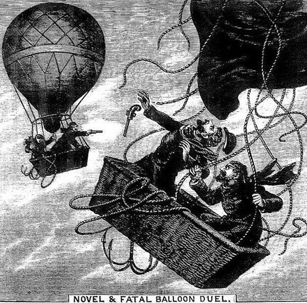 6. Fransızlar arasında şimdiye kadar gerçekleşen en tuhaf düello 1808 yılında Paris yakınlarındaki Bois De Boulogne'da gerçekleşmiştir. Bu düelloda her iki tarafta birbirilerine bir balonun üzerindeyken ateş etmişlerdir.