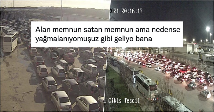 Leva'nın 9'u Geçmesiyle Birlikte Edirne Kapıkule Sınır Kapısı'nda Oluşan Uzun Araç Kuyrukları Gündemde