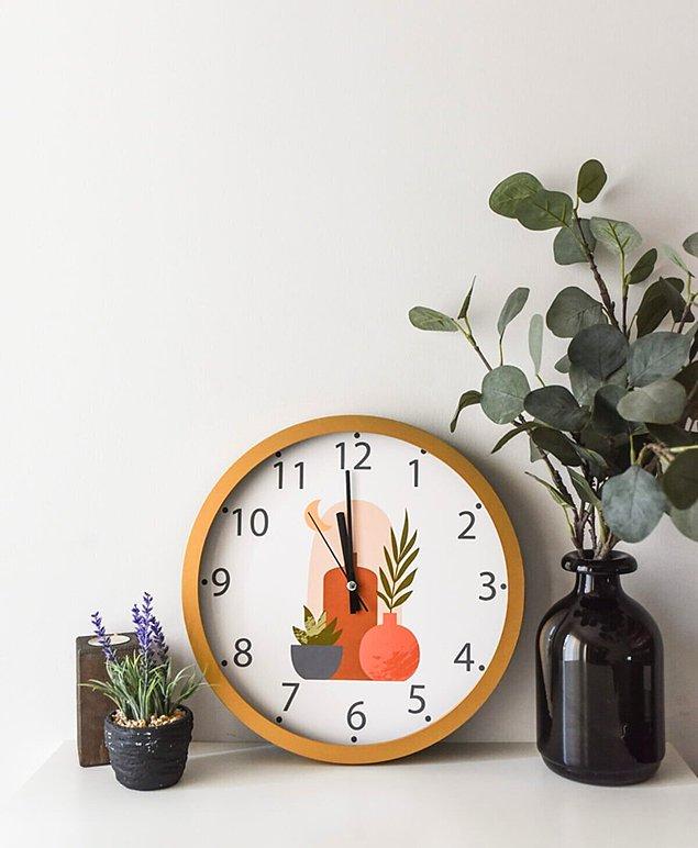 7. Odanız için dekoratif bir saat arıyormuşsunuz!