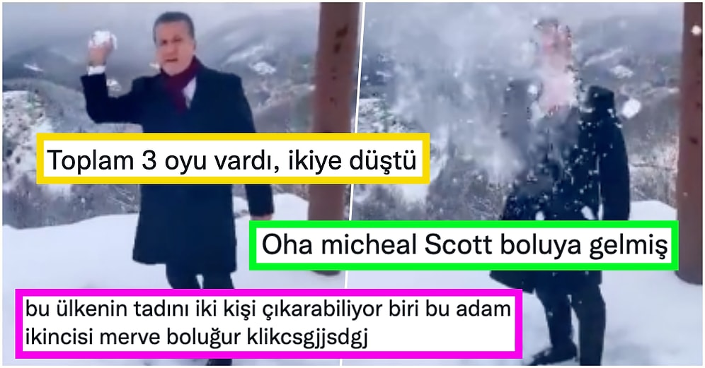 Mustafa Sarıgül'ün Kendisini Çeken Kameramana Kartopu Attığı Bolu Paylaşımı Goygoycuların Eline Düştü!