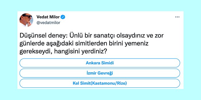 İzmitliler Boykotta! Vedat Milor'un Hülya Avşar Göndermeli Simit Anketi Ortalığı Karıştırdı