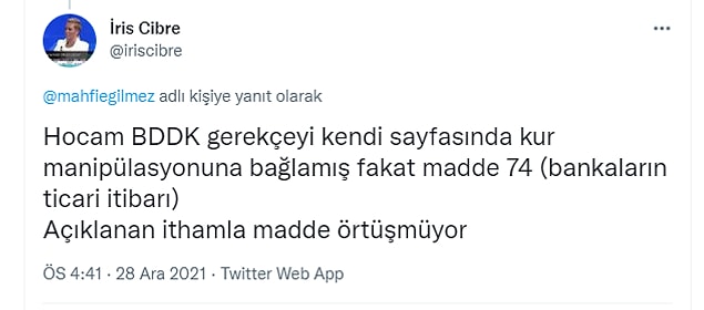 BDDK gerekçesi