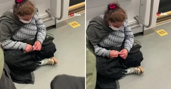 Topladığı Paraları Metroda Yere Oturarak Sayan Dilencinin Şaşırtan Rahatlığı