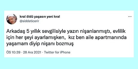 Aile Apartmanında Oturmamak İçin 5 Yıllık Sevgilisiyle Evlilik Arefesinde Nişan Atan Kadın Tartışma Yarattı