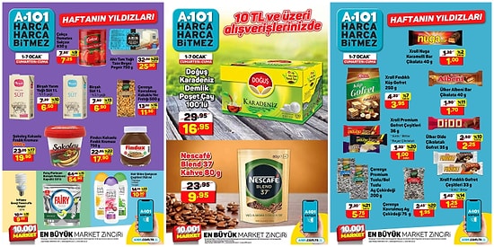 1 - 7 Ocak 2022 A101 Haftanın Yıldızları Kataloğu