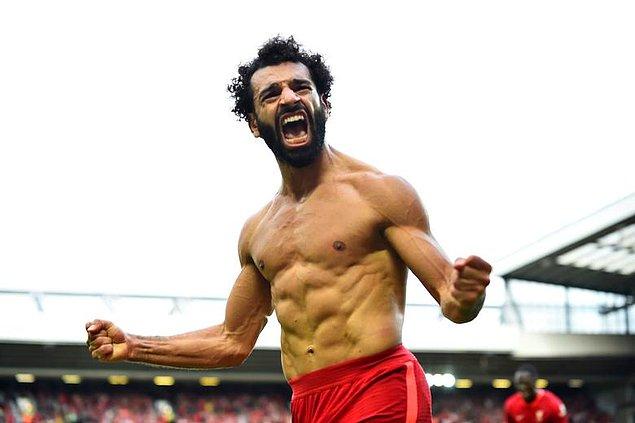 42. Crystal Palace'a attığı golden sonra Mohamed Salah