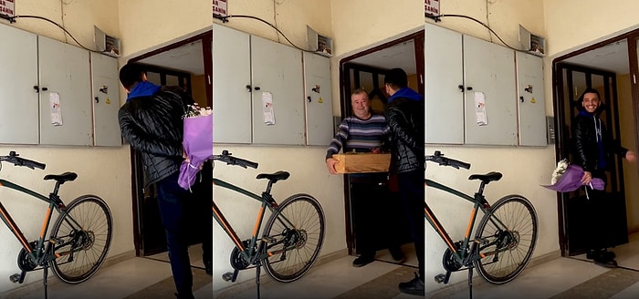 Yakalandınız! Kız Arkadaşına Çiçekle Sürpriz Yapmak İsteyen Adama Asıl Sürprizi Kızın Babası Yapıyor