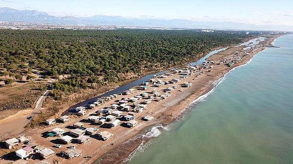 Kuş gözlemcisi Gökçe Coşkun, caretta caretta türü deniz kaplumbağalarının koruma alanı ilan edilen ancak 500'ü aşkın baraka tarzı yapıyla işgal edilmiş Kumköy sahilindeki sorunu, sosyal medya hesabından paylaştı.