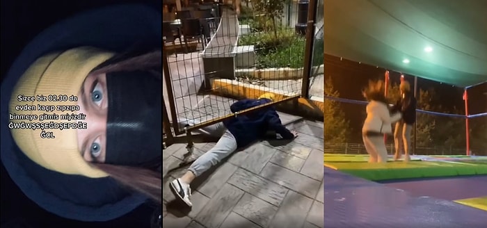 Gece Yarısı Evden Kaçıp Kapalı Olan Trambolin Parka Gizlice Giren Adrenalin Bağımlısı Genç Kızlarımız