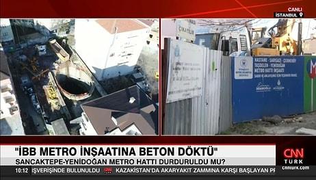 İBB Sözcüsü Murat Ongun Çukura "Metro Hattı" Diyen CNN Türk'ü Şantiyeye Davet Etti