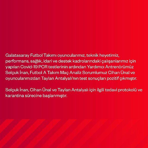 Galatasaray Yönetimi Tarafından Yapılan Açıklama