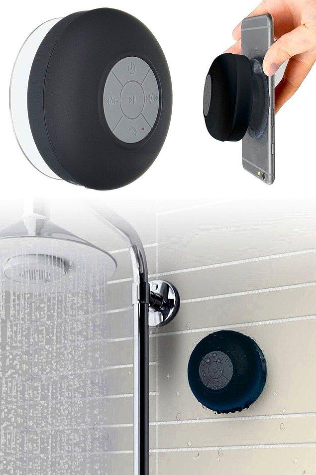5. Su geçirmez mini duş hoparlörü.