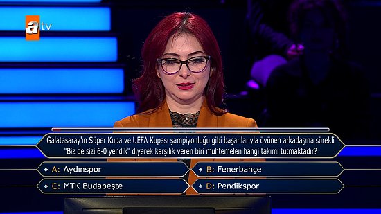 Kim Milyoner Olmak İster'de Fenerbahçe Sorusu: 'Biz de Sizi 6-0 Yendik'