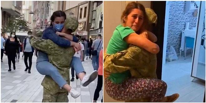 Askerden Dönüp 6 Kız Kardeşine Sürpriz Yaptığı Anları TikTok'ta Paylaşan Adamın Sarılma Şekline Gelen Tepkiler