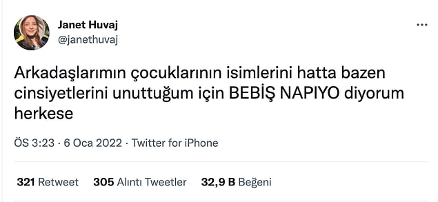 7. Bir anda herkesin bebeği oldu gibi.