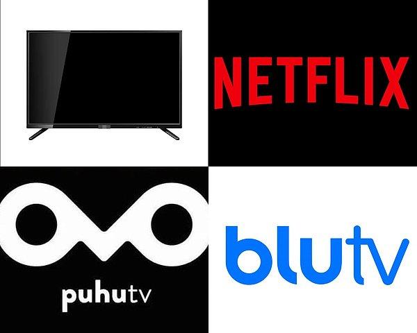 Her 10 kişiden 6'sı televizyon; 2'si Netflix izlerken geriye kalan kullanıcılar Puhu TV ve Blu TV'yi tercih ediyorlar.