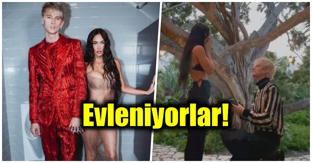 Rapçi Machine Gun Kelly ve Güzel Oyuncu Megan Fox Nişanlandıklarını Birbirlerinin Kanını İçerek Duyurdular!