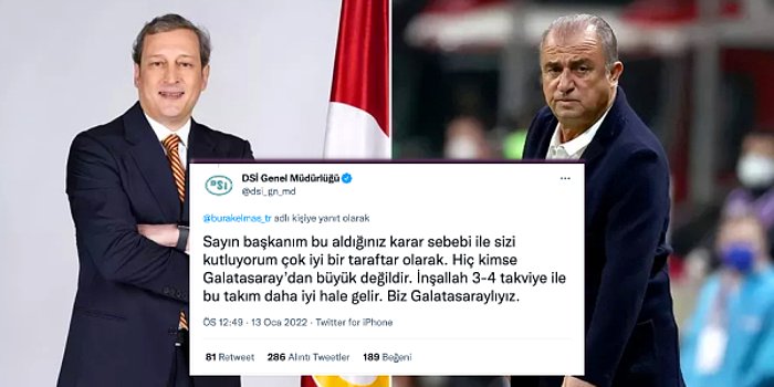 Hesapları Karıştıran Devlet Su İşleri Çalışanı Fatih Terim ile Yolları Ayıran Burak Elmas'a Destek Verdi