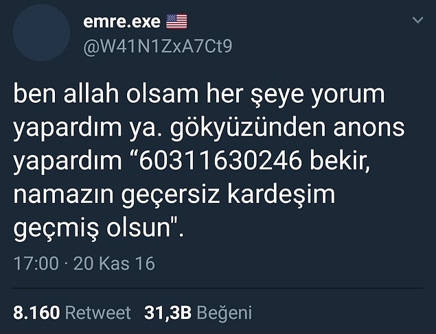 2. Arkadaş şirk deparı atmış.