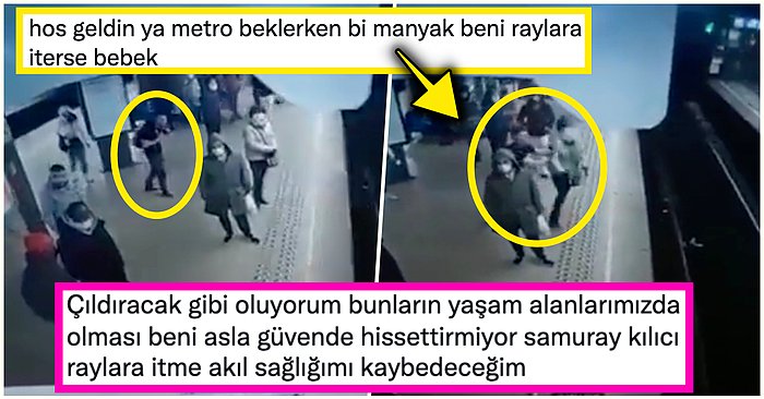 Metro Bekleyen Kadını Arkasından Gelerek Bir Anda Raylara İten Adamın Görüntüleri Kanımızı Dondurdu!