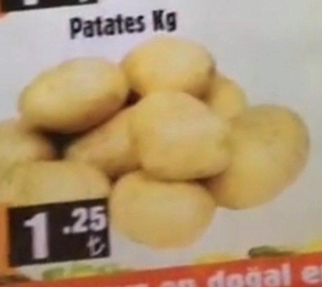 18. Patates - 1.25 TL