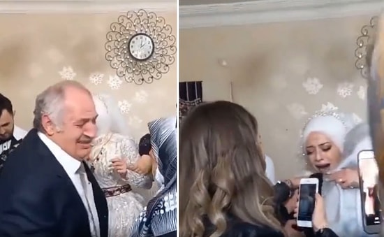 Evleneceği İçin Ailesi ile Birlikte Ağlayan Gelin ve O Anları Kaydeden İnsanların Gündem Olan Anları